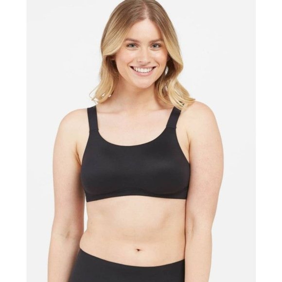 SPANX Bra-Llelujah! Lightly Lined Tank Bralette Very Black Size Medium NWT - Picture 1 of 7